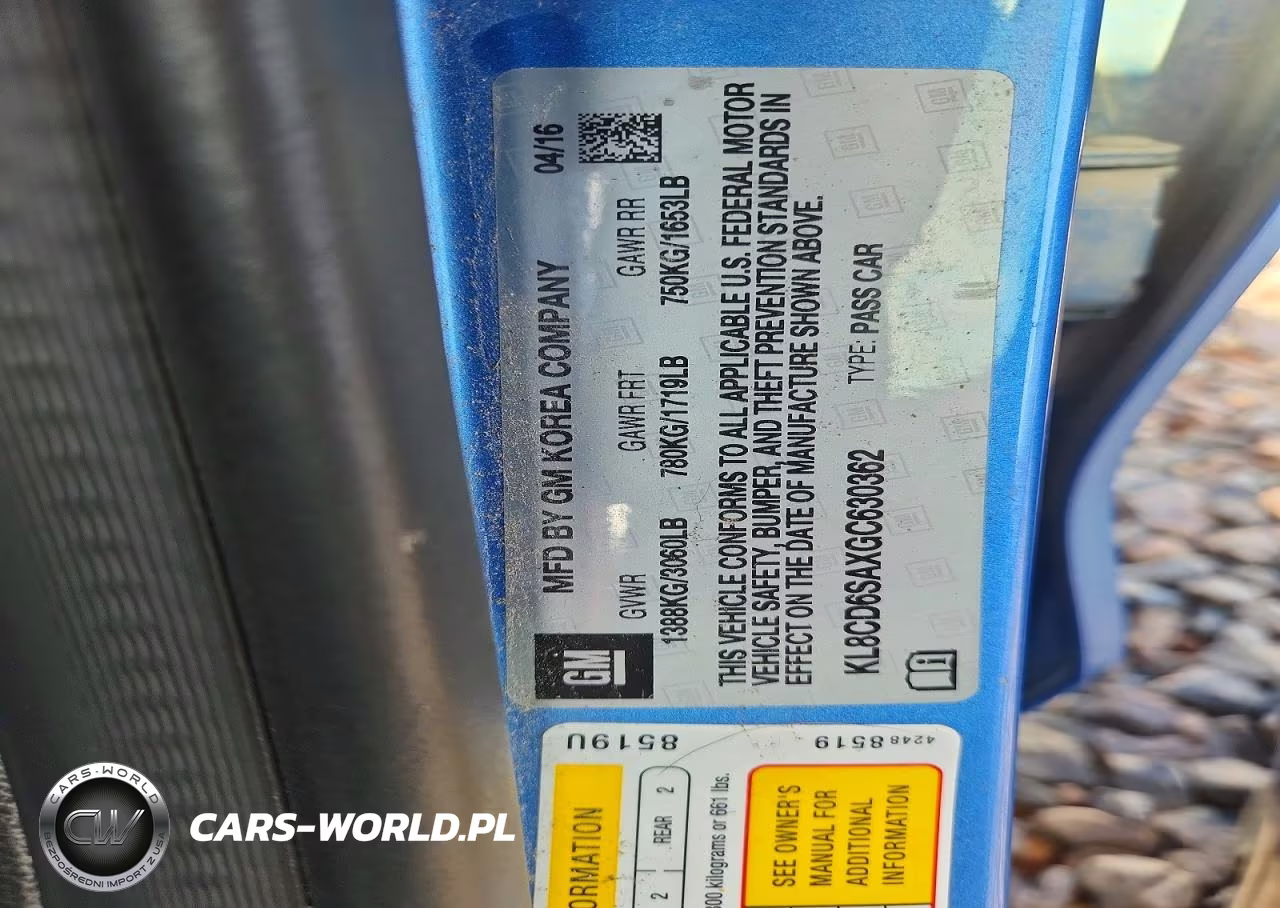 2016 Chevrolet Spark 1Lt VIN:KL8CD6SAXGC630362 - 12