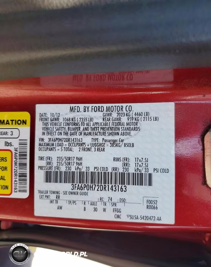 2013 Ford Fusion Se VIN:3FA6P0H72DR143163 - 12