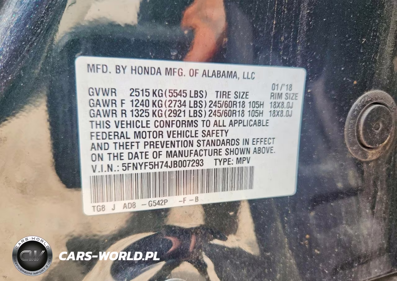 2018 Honda Pilot Exln VIN:5FNYF5H74JB007293 - 13