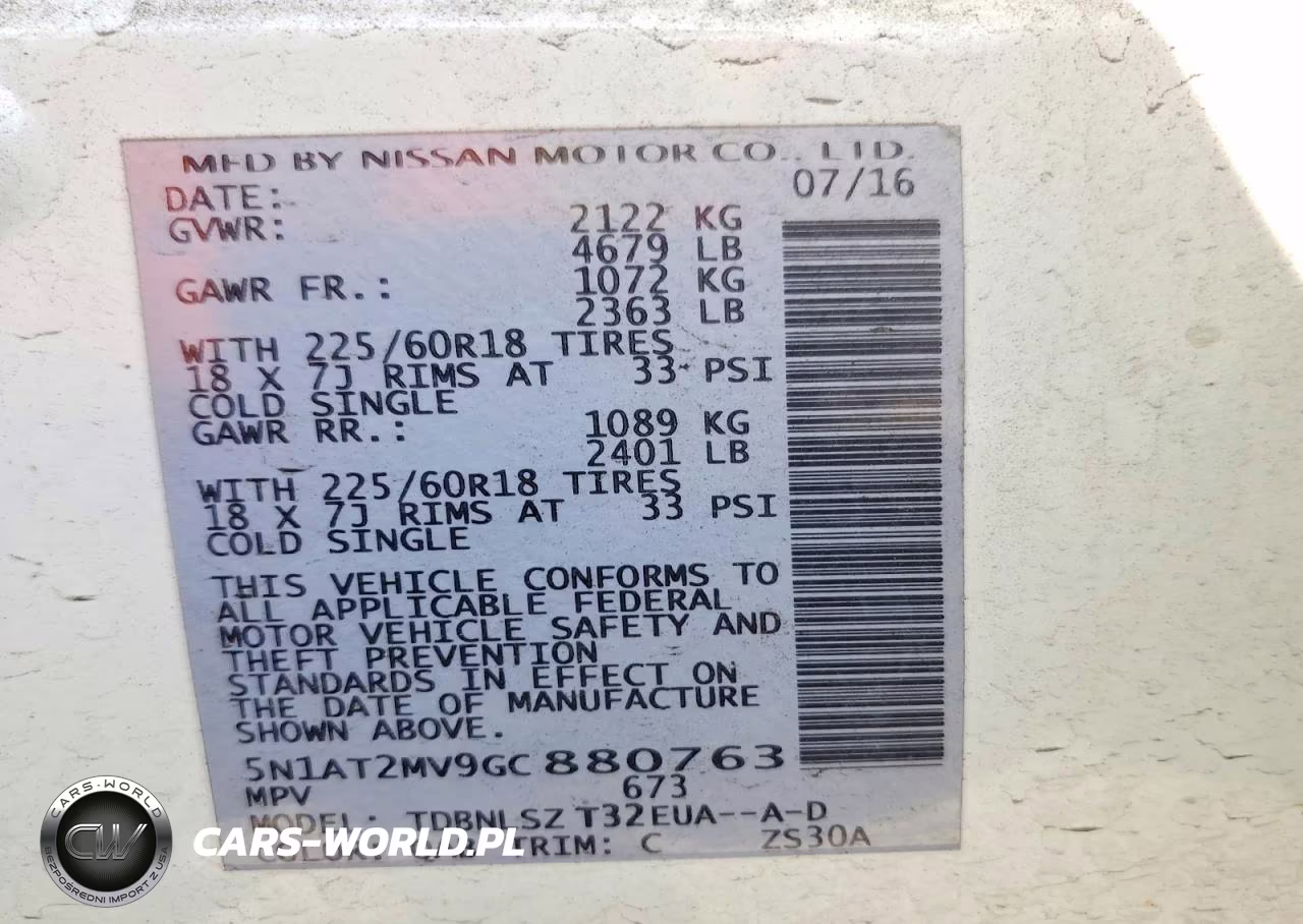 2016 Nissan Rogue Sl VIN:5N1AT2MV9GC880763 - 13