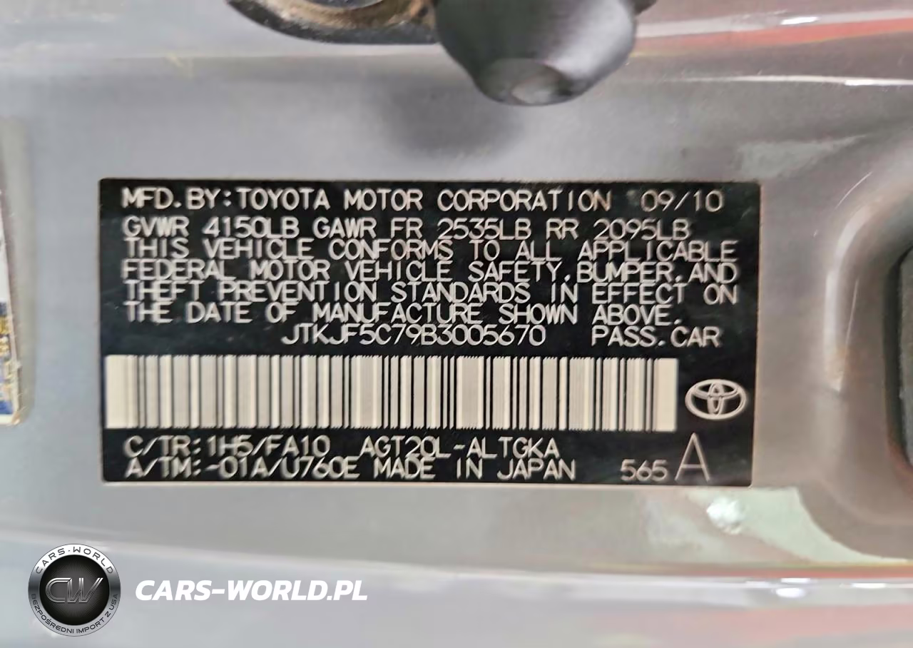 2011 Scion Tc Base VIN:JTKJF5C79B3005670 - 12