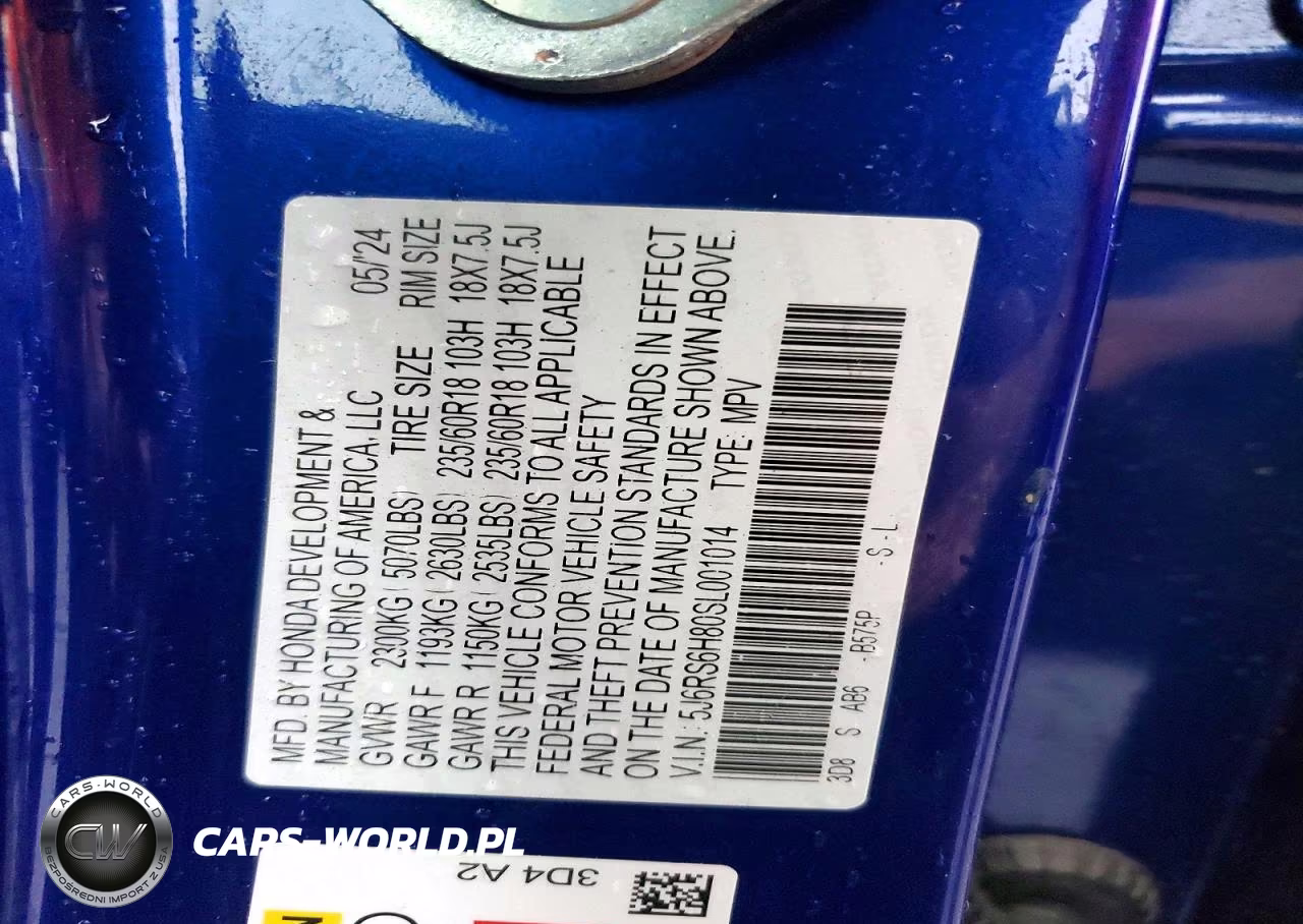 2025 Honda Cr-V Sport-L VIN:5J6RS6H80SL001014 - 13