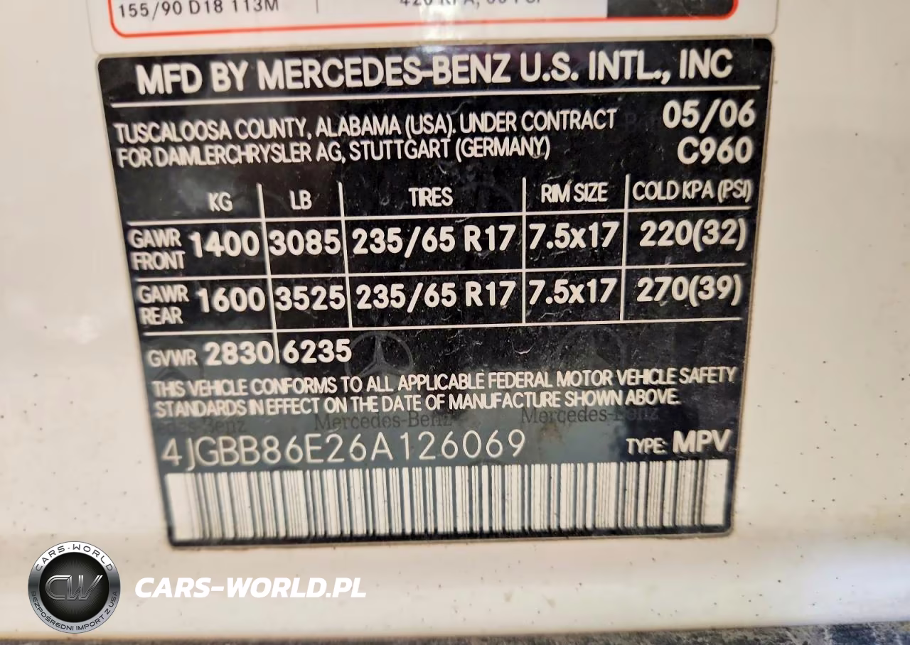 2006 Mercedes-Benz Ml 350 VIN:4JGBB86E26A126069 - 12