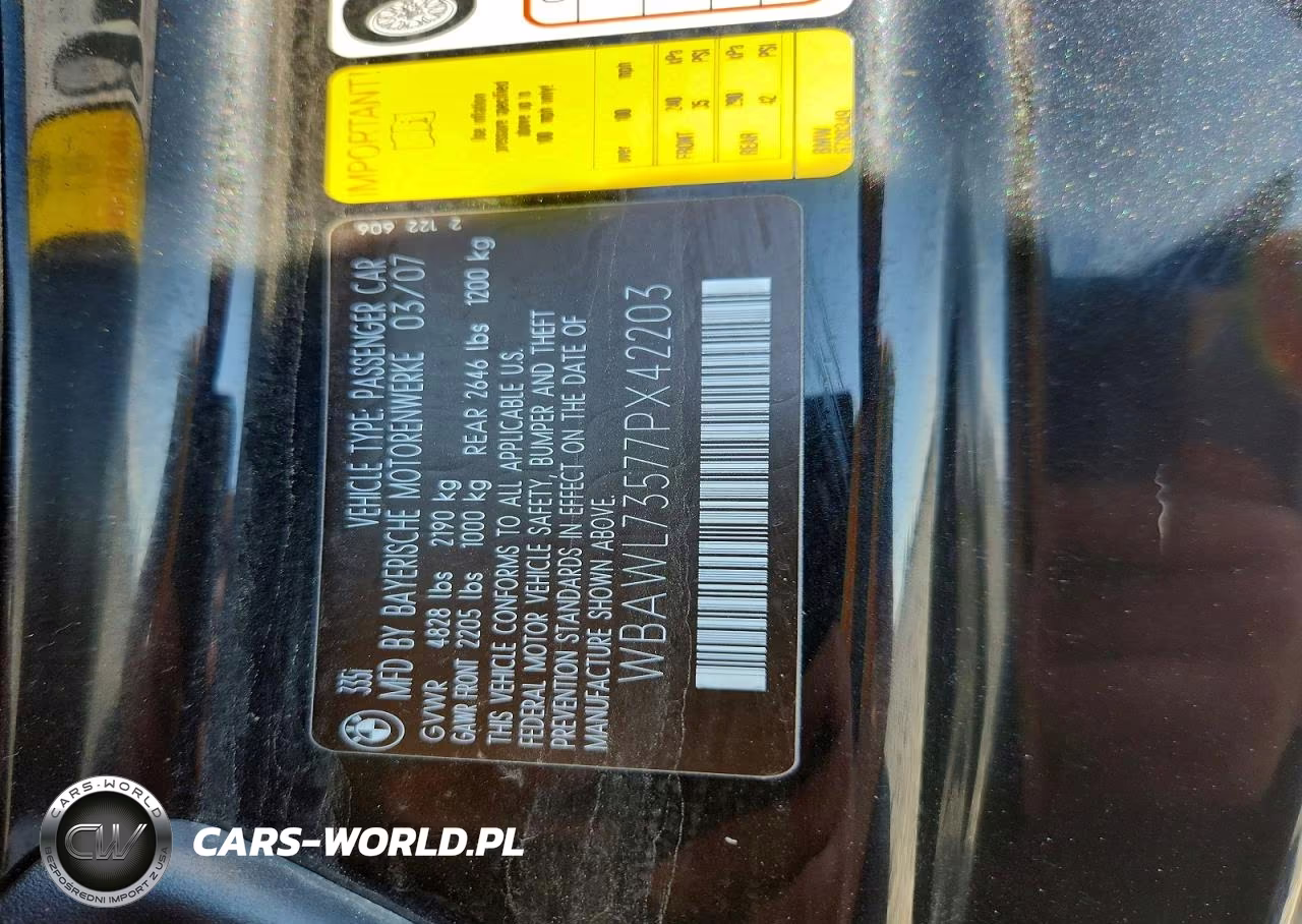 2007 BMW 335 I VIN:WBAWL73577PX42203 - 12
