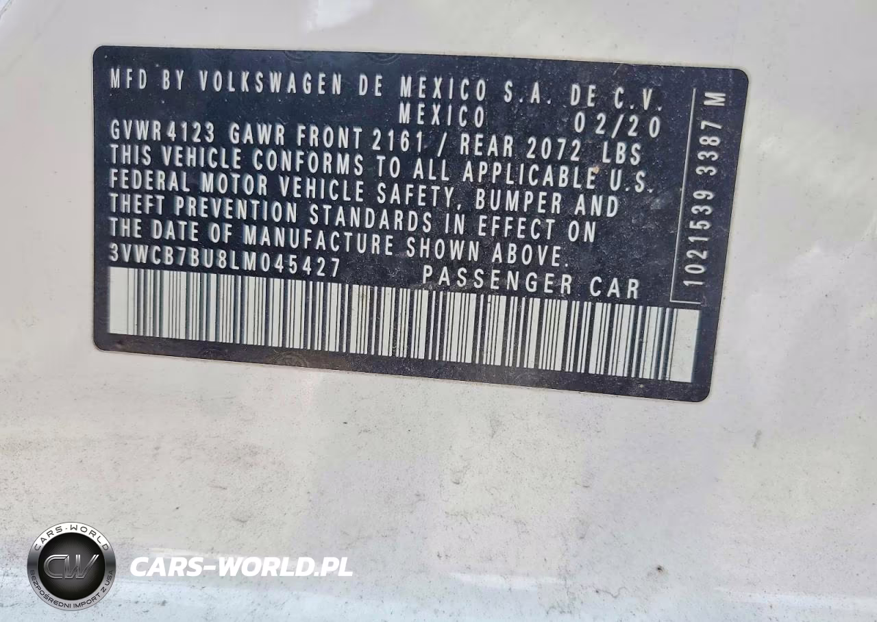 2020 Volkswagen Jetta S VIN:3VWCB7BU8LM045427 - 12