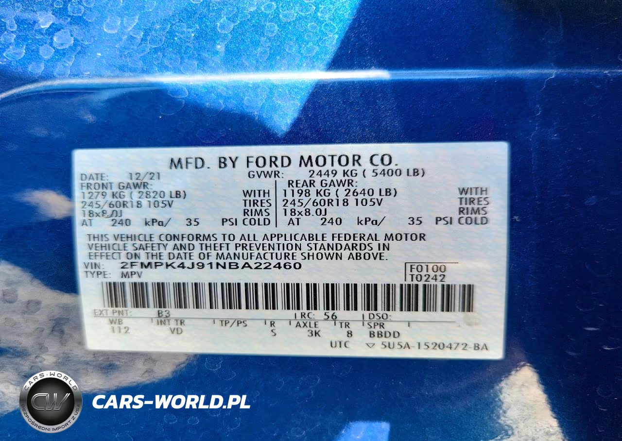 2022 Ford Edge Sel VIN:2FMPK4J91NBA22460 - 12
