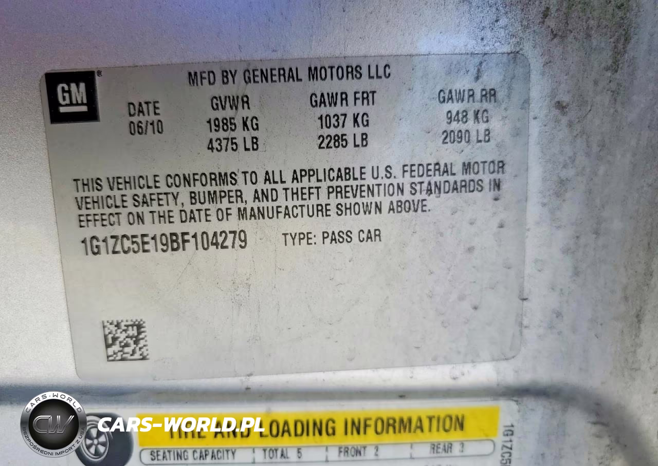 2011 Chevrolet Malibu 1Lt VIN:1G1ZC5E19BF104279 - 12