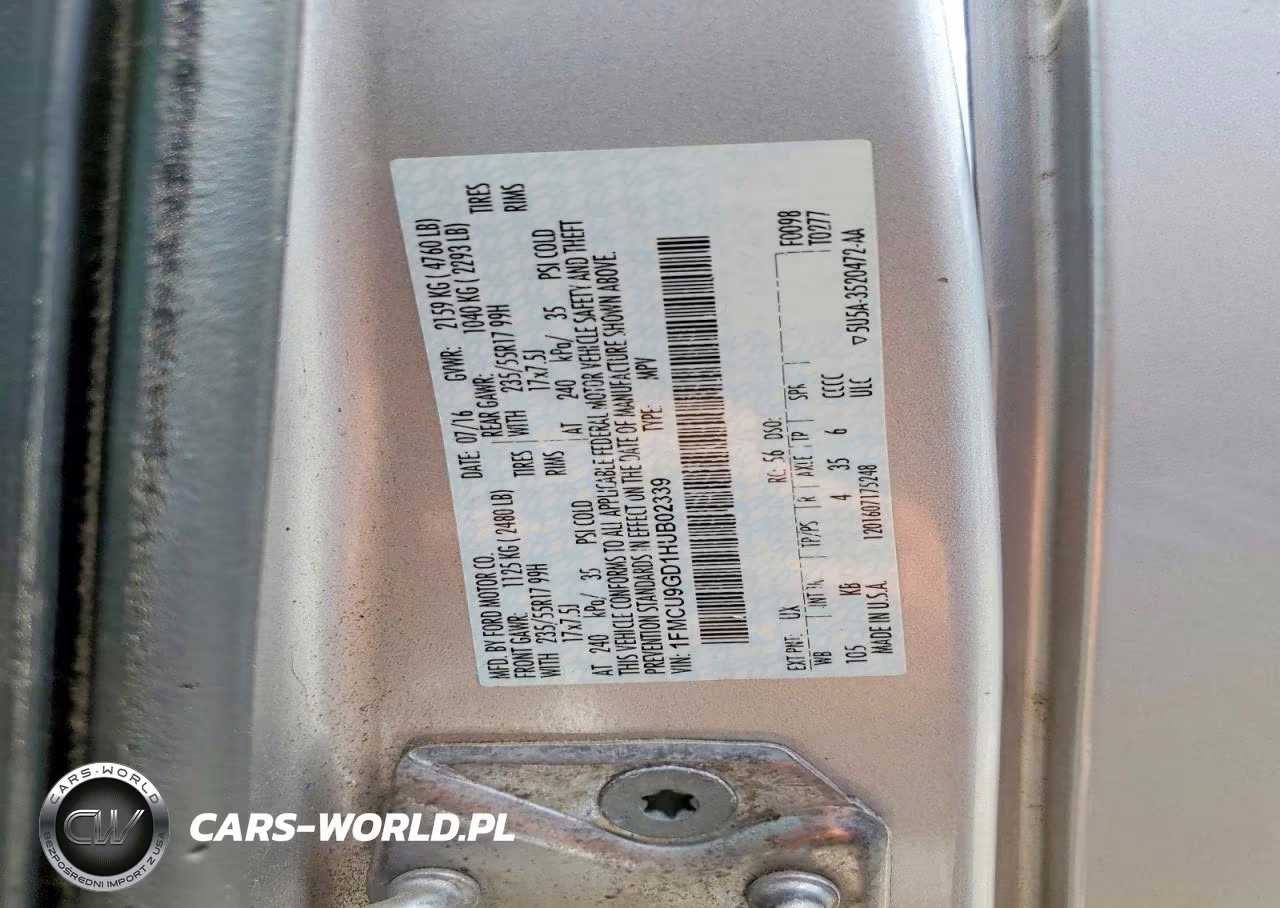2017 Ford Escape Se VIN:1FMCU9GD1HUB02339 - 13