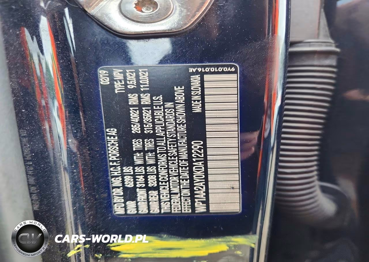 2019 Porsche Cayenne VIN:WP1AA2AY0KDA12290 - 13