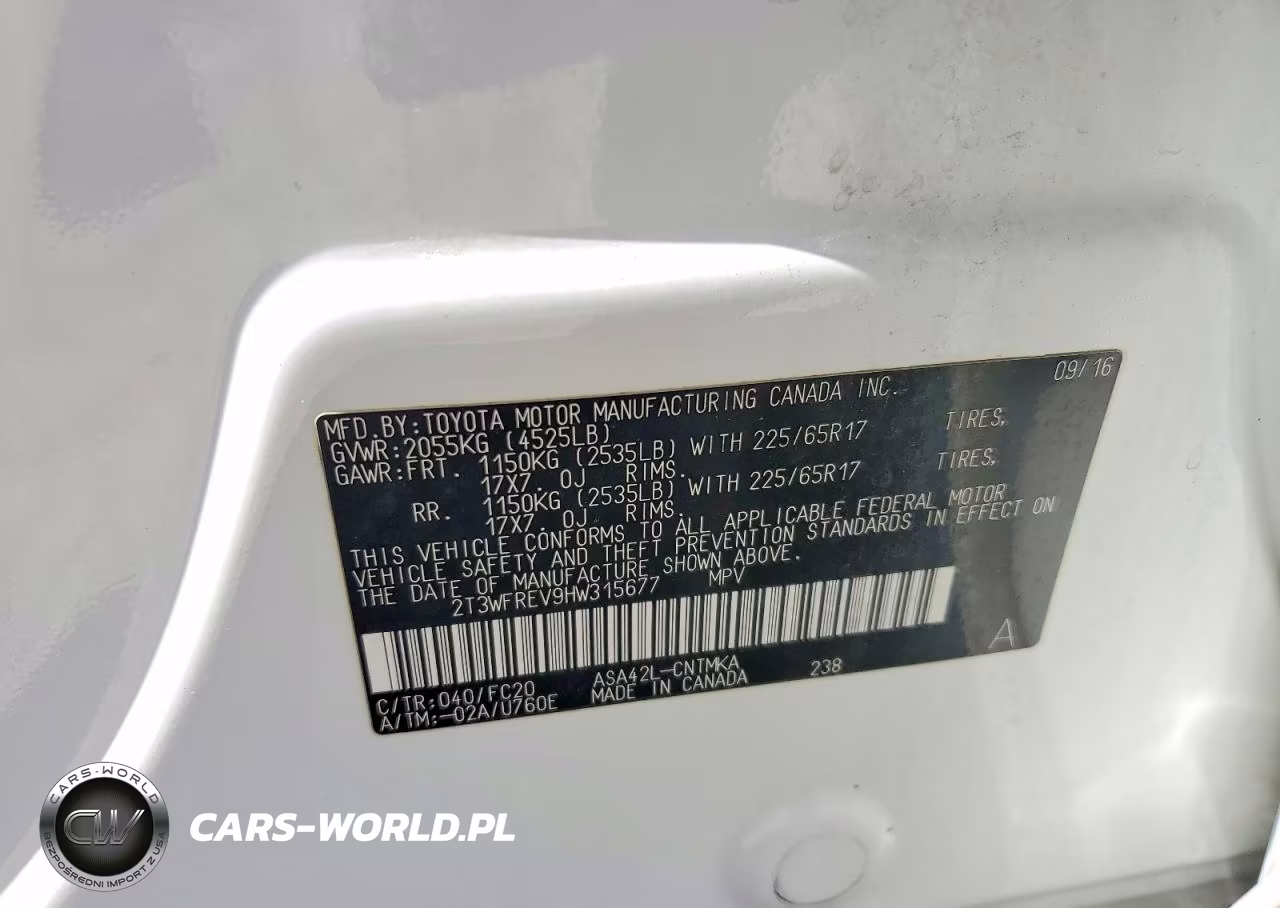 2017 Toyota Rav4 Xle VIN:2T3WFREV9HW315677 - 14