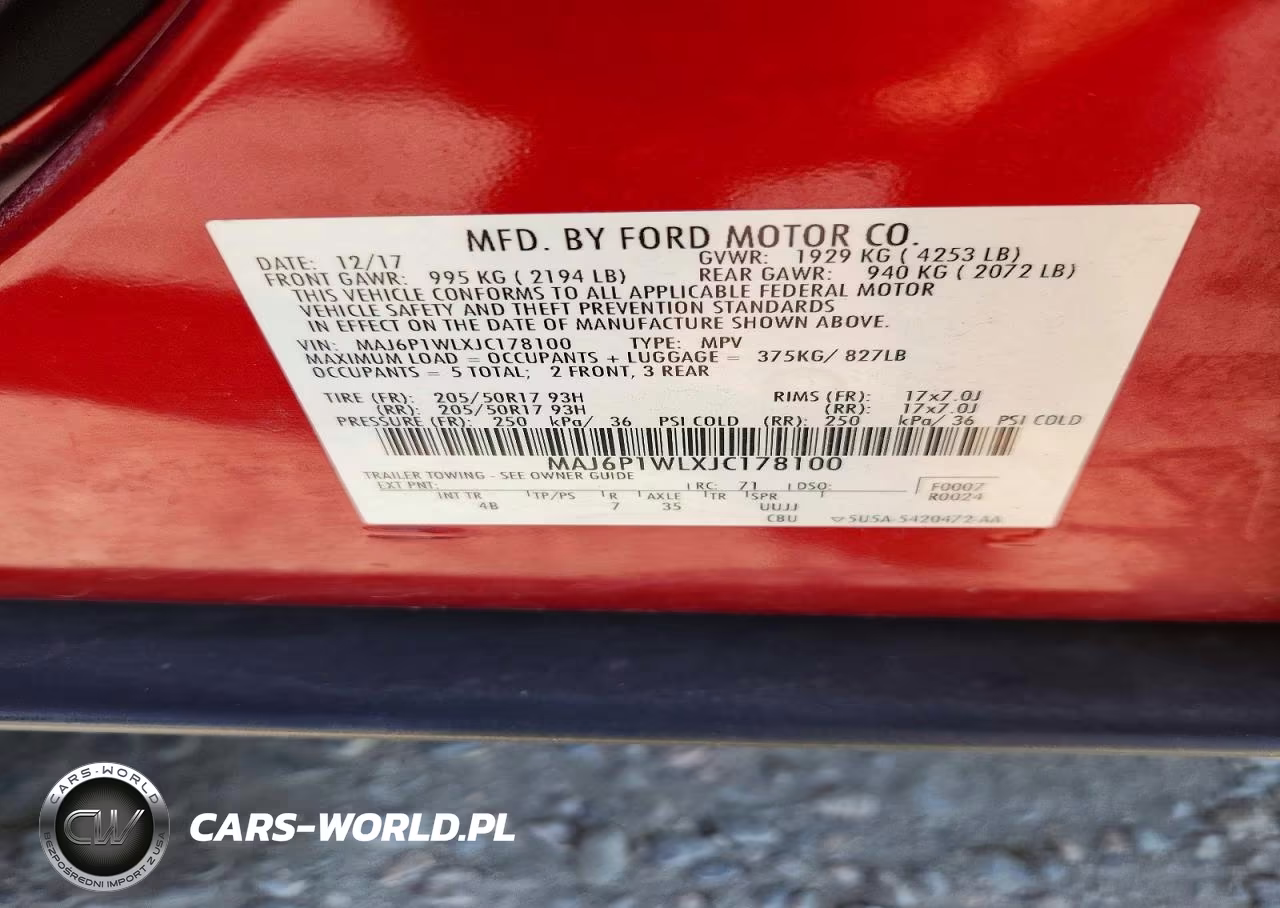 2018 Ford Ecosport Titanium VIN:MAJ6P1WLXJC178100 - 13