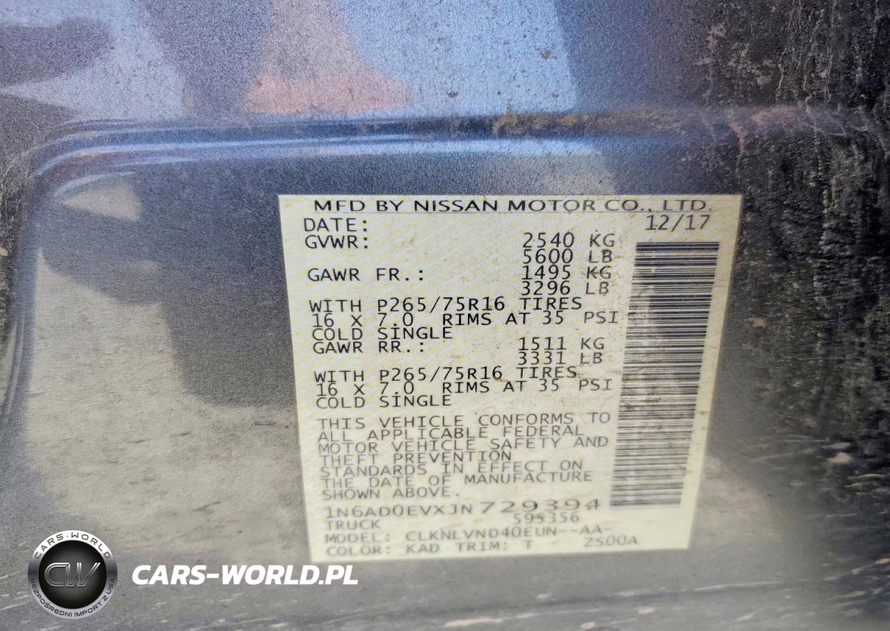 2018 Nissan Frontier Pro-4X VIN:1N6AD0EVXJN729394 - 13