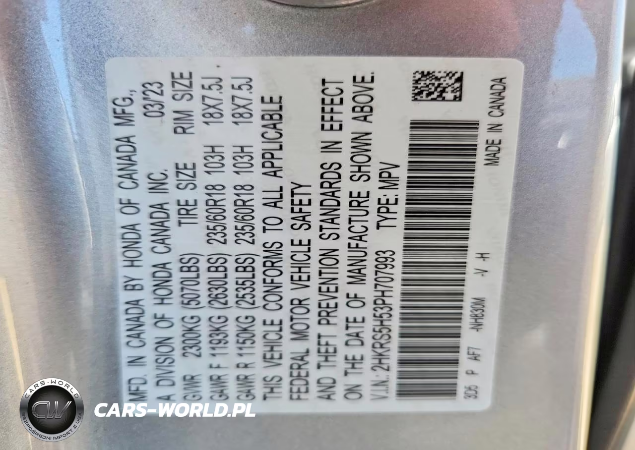 2023 Honda Cr-V Sport VIN:2HKRS5H53PH707993 - 13