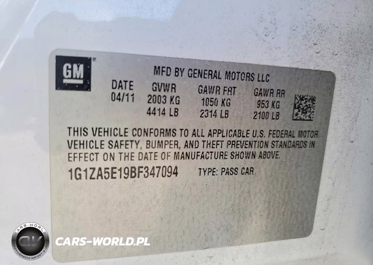 2011 Chevrolet Malibu Ls VIN:1G1ZA5E19BF347094 - 12