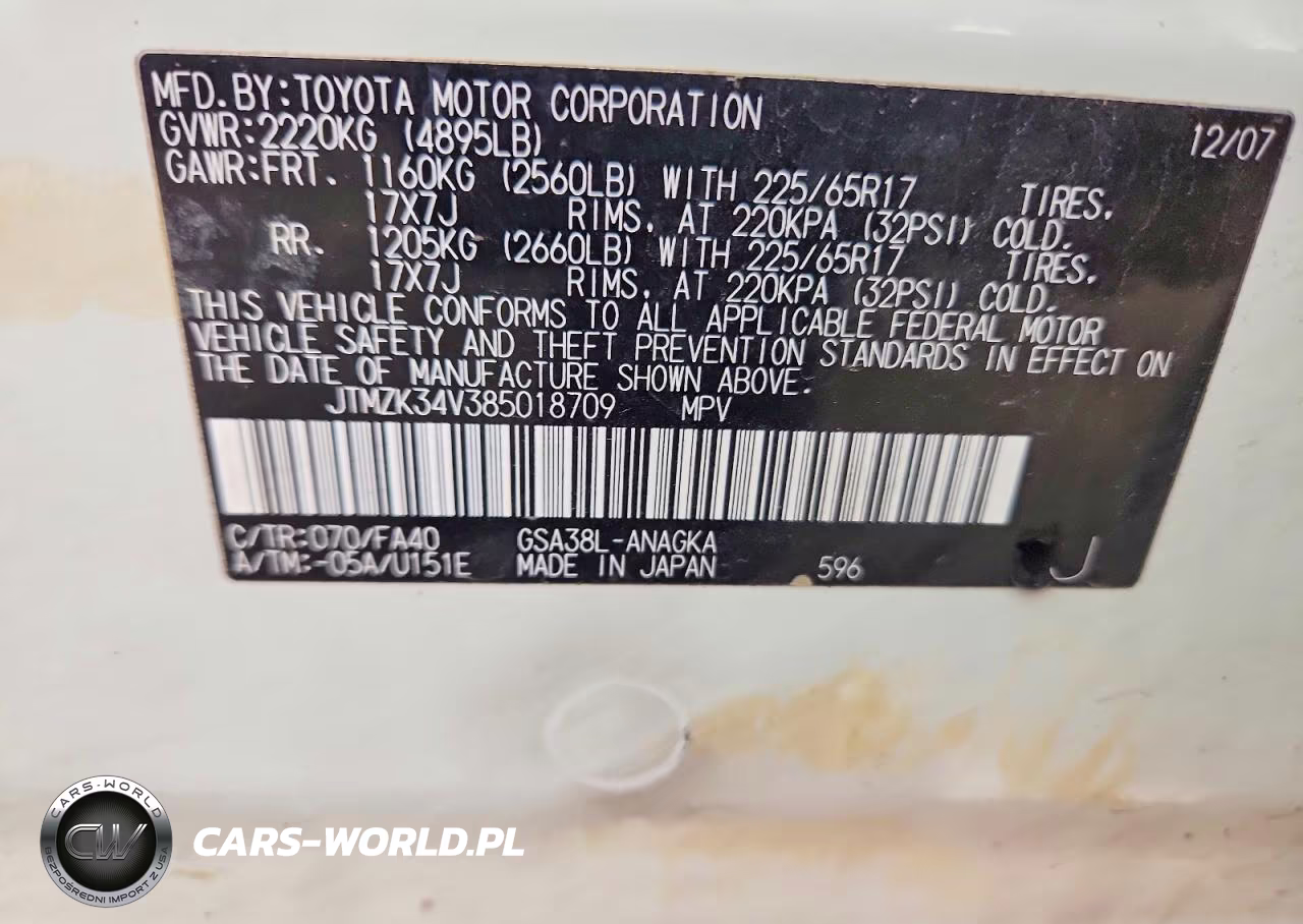 2008 Toyota Rav4 Limited VIN:JTMZK34V385018709 - 13