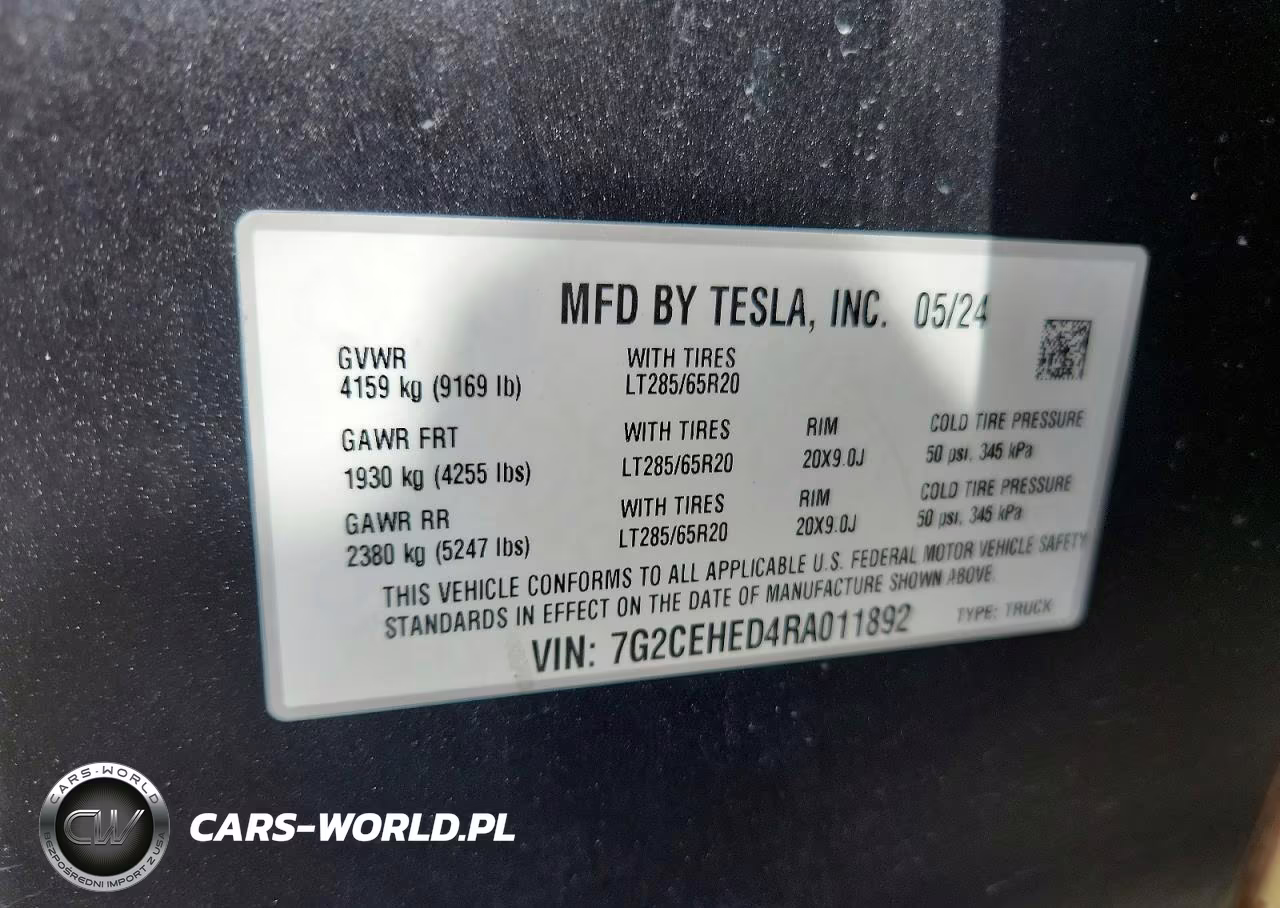 2024 Tesla Cybertruck VIN:7G2CEHED4RA011892 - 14