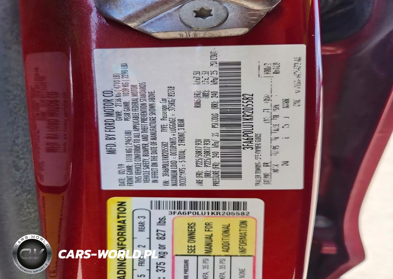 2019 Ford Fusion Se VIN:3FA6P0LU1KR205582 - 13