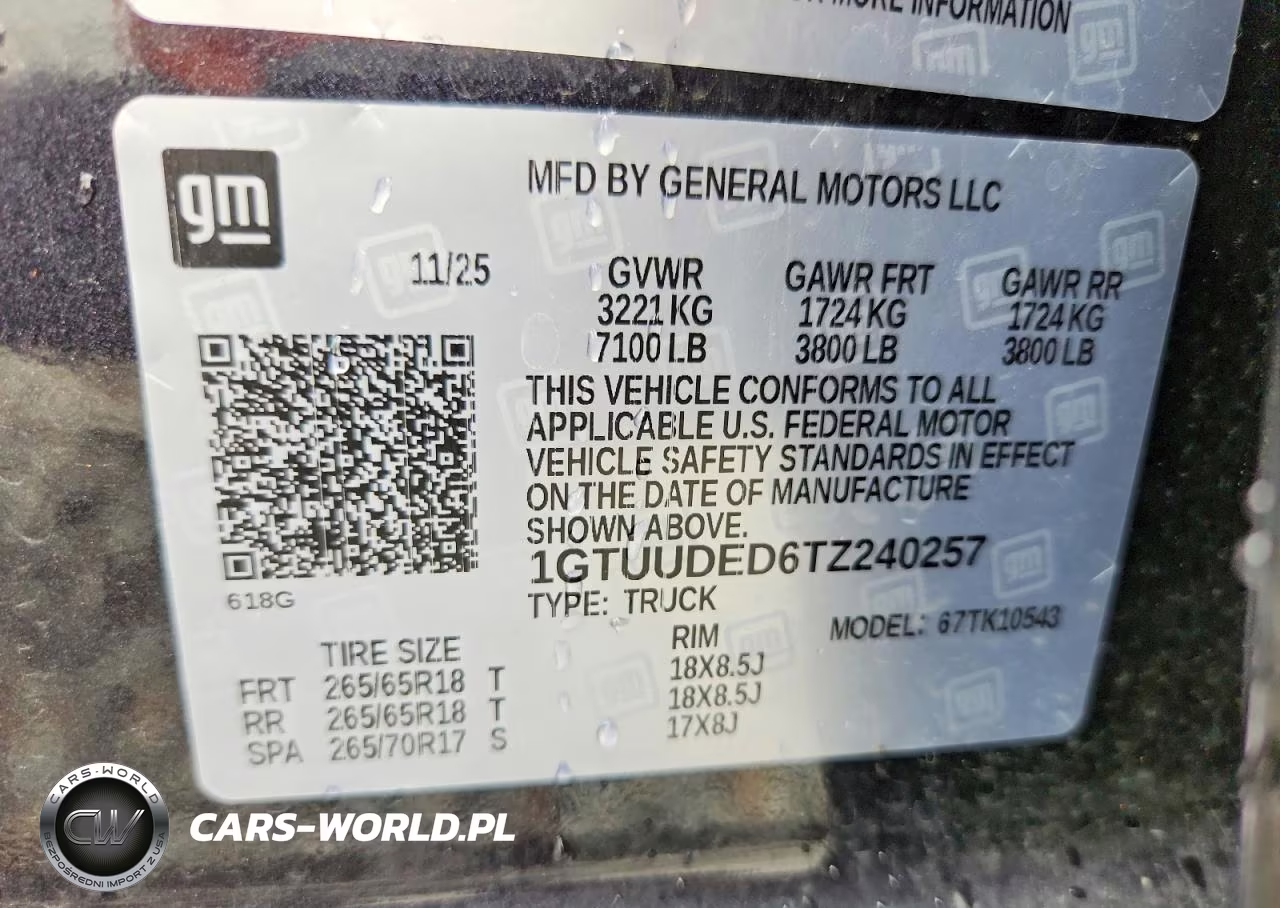 2026 GMC Sierra K1500 Slt VIN:1GTUUDED6TZ240257 - 12