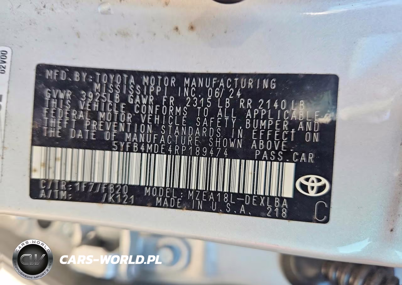 2024 Toyota Corolla Le VIN:5YFB4MDE4RP189474 - 13