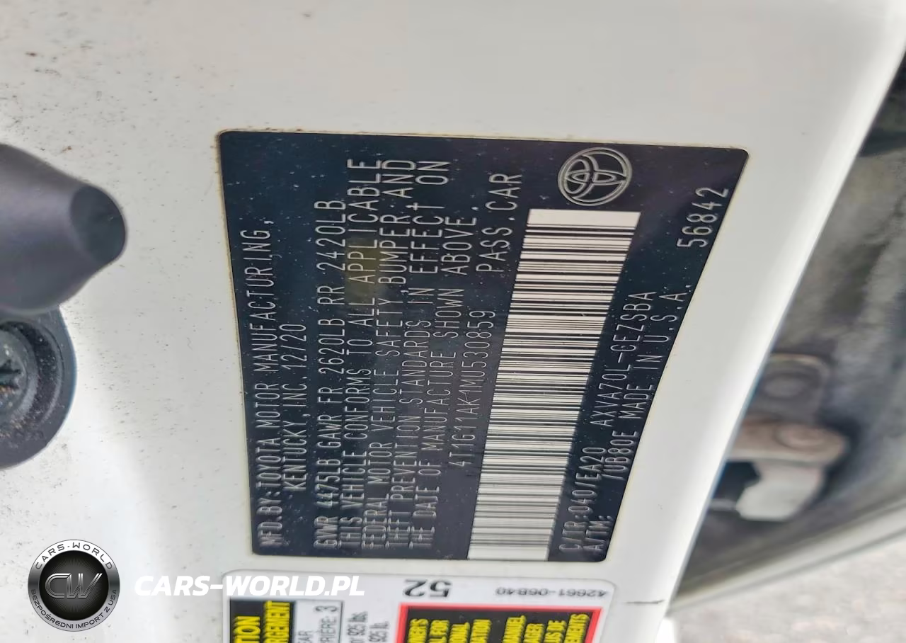 2021 Toyota Camry Se VIN:4T1G11AK1MU530859 - 12