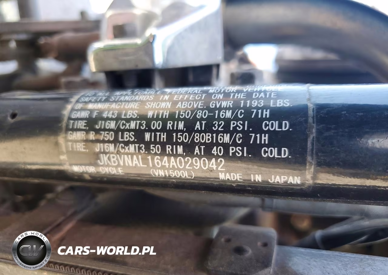 2004 Kawasaki Vn1500 L VIN:JKBVNAL164A029042 - 9