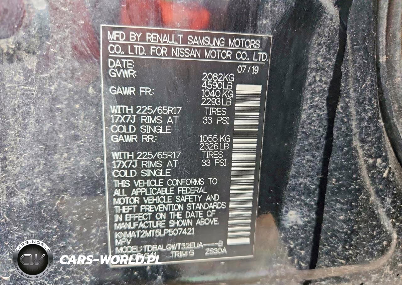 2020 Nissan Rogue Sv VIN:KNMAT2MT5LP507421 - 13
