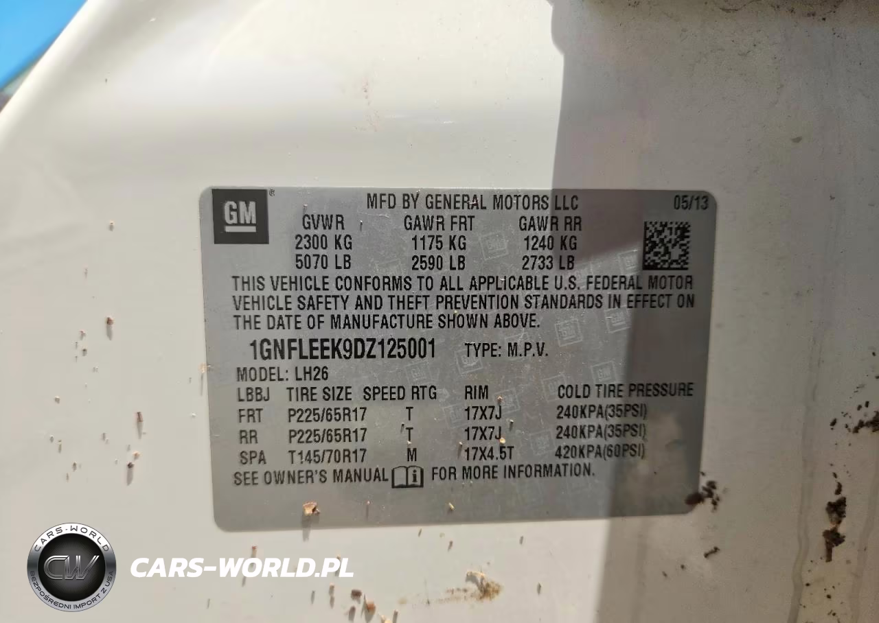 2013 Chevrolet Equinox Lt VIN:1GNFLEEK9DZ125001 - 13