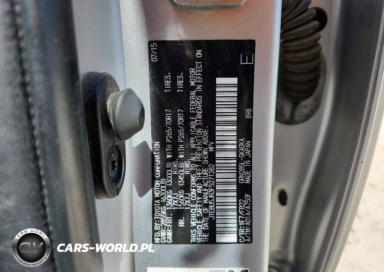 2015 Toyota 4Runner Sr5 VIN:JTEBU5JR3F5271262 - 12