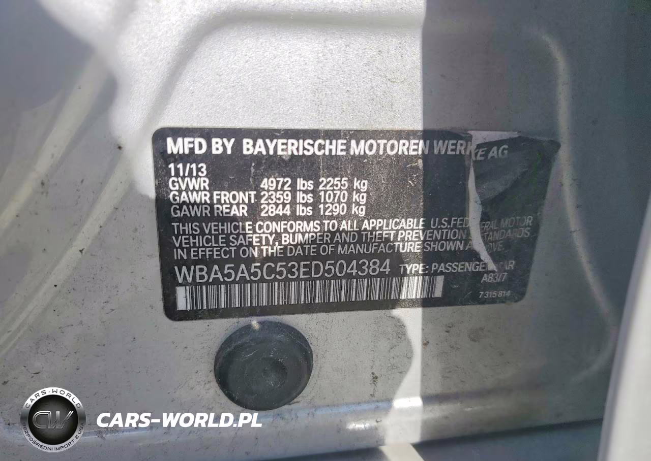 2014 BMW 528 I VIN:WBA5A5C53ED504384 - 12