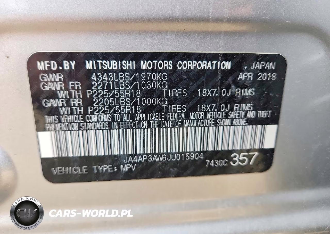 2018 Mitsubishi Outlander Sport Es VIN:JA4AP3AW6JU015904 - 12