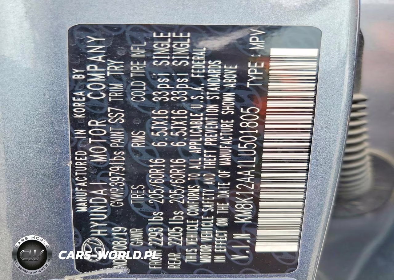 2020 Hyundai Kona Se VIN:KM8K12AA1LU501805 - 13