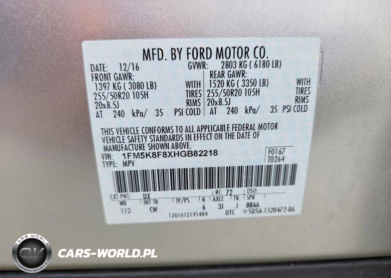 2017 Ford Explorer Limited VIN:1FM5K8F8XHGB82218 - 13