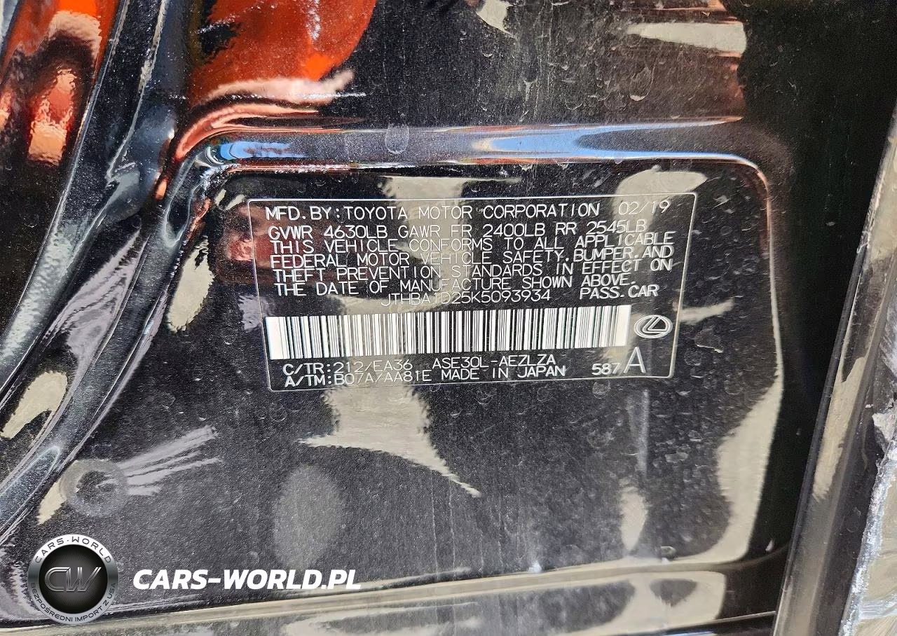 2019 Lexus Is 300 VIN:JTHBA1D25K5093934 - 12