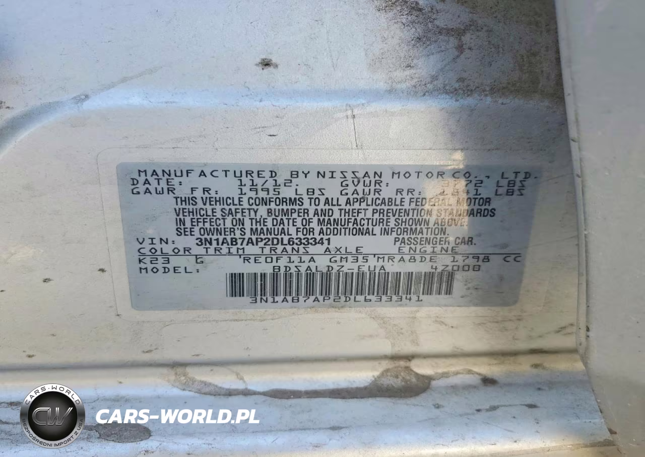 2013 Nissan Sentra S VIN:3N1AB7AP2DL633341 - 12