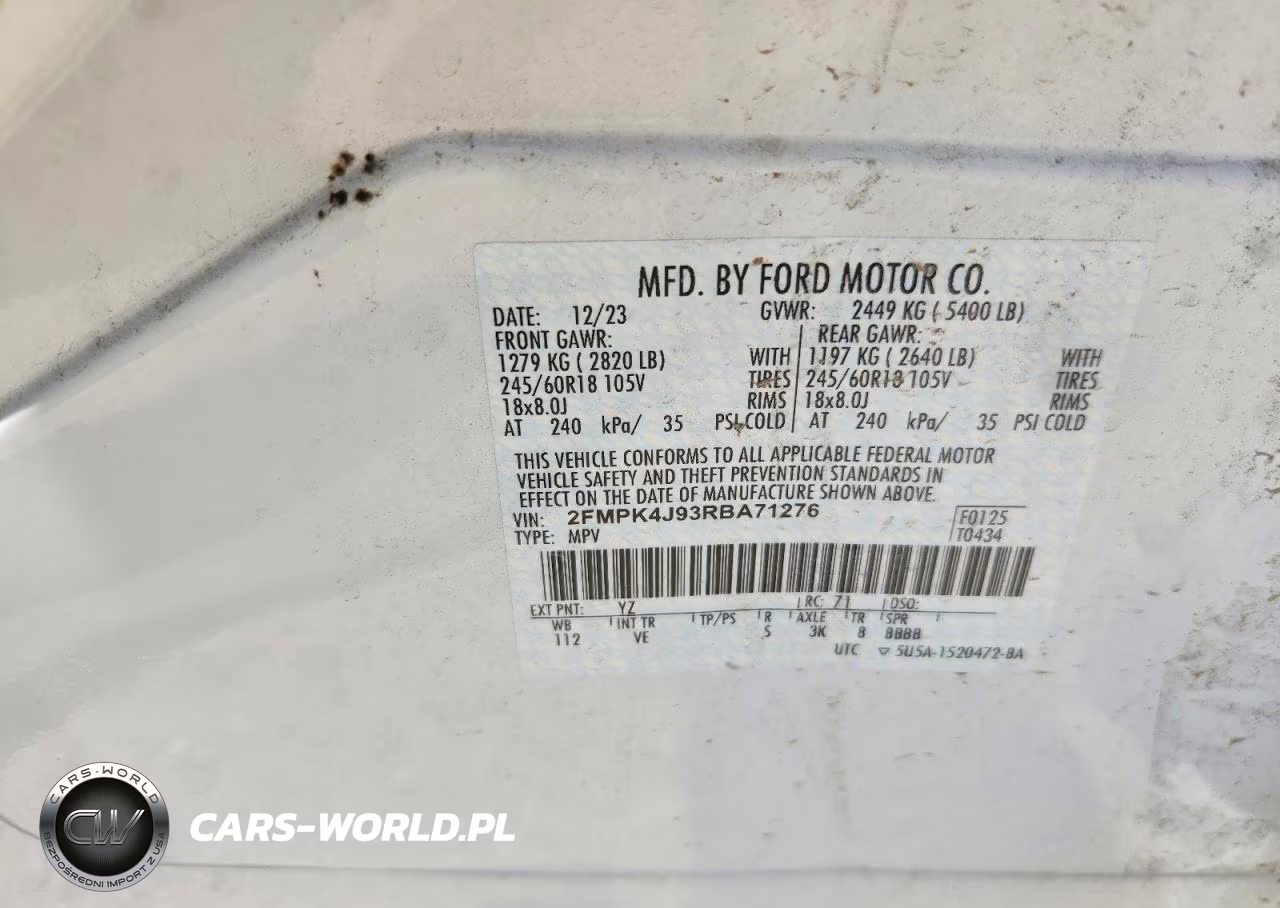 2024 Ford Edge Sel VIN:2FMPK4J93RBA71276 - 14