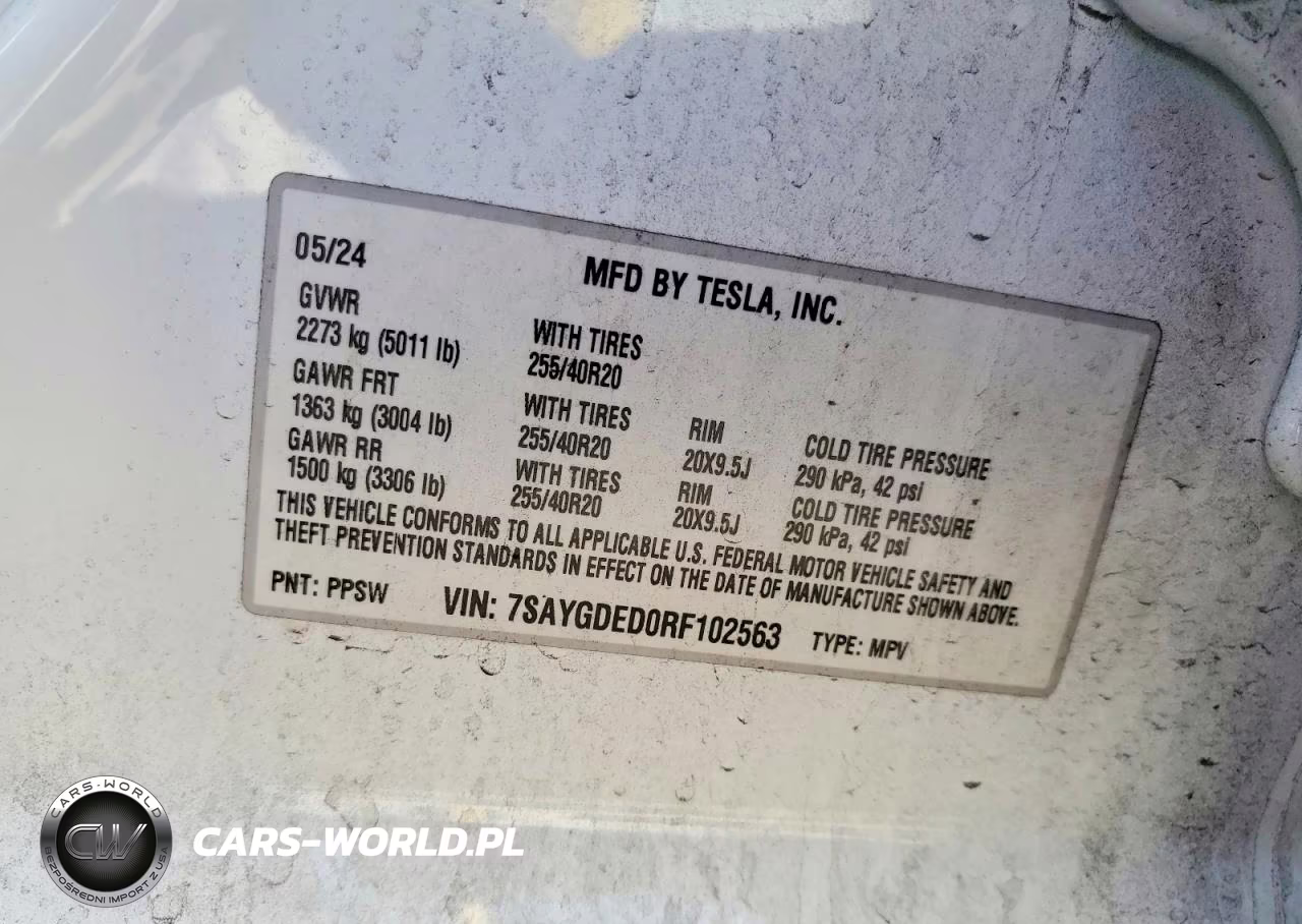2024 Tesla Model Y VIN:7SAYGDED0RF102563 - 13