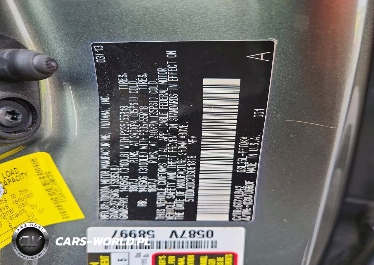 2013 Toyota Sienna VIN:5TDDK3DC7DS061818 - 13