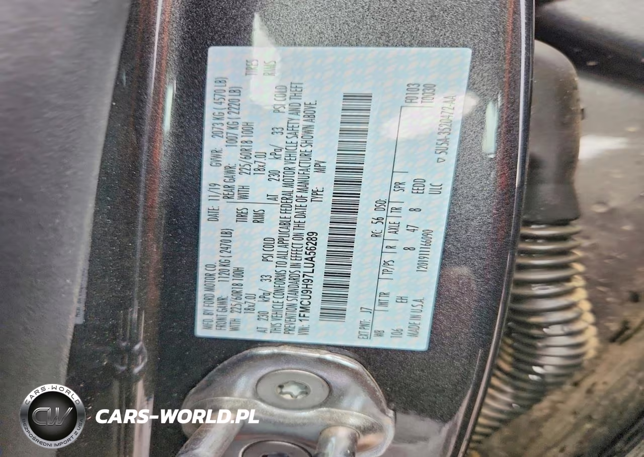 2020 Ford Escape Sel VIN:1FMCU9H97LUA56289 - 14