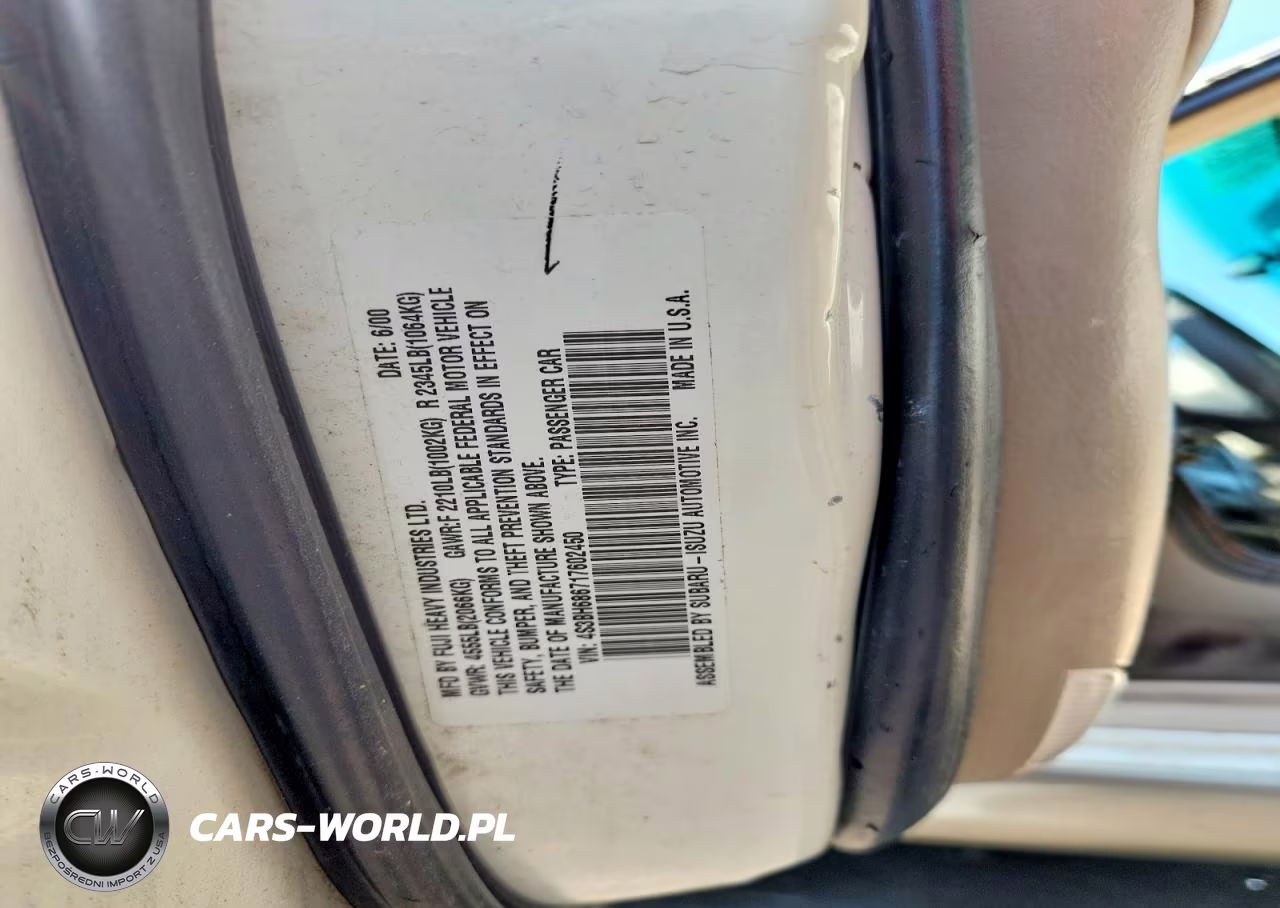 2001 Subaru Legacy Outback Limited VIN:4S3BH686717602450 - 12