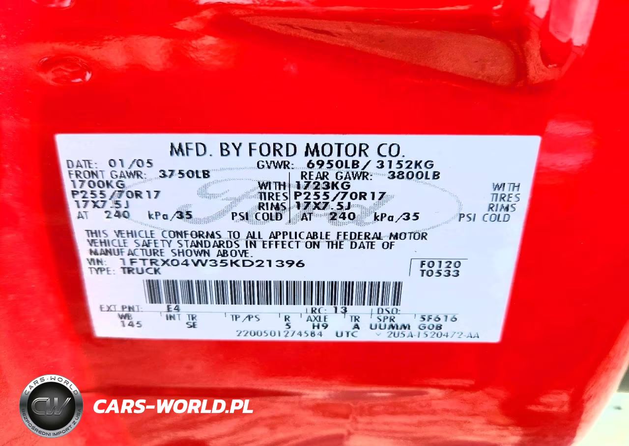 2005 Ford F150 VIN:1FTRX04W35KD21396 - 12