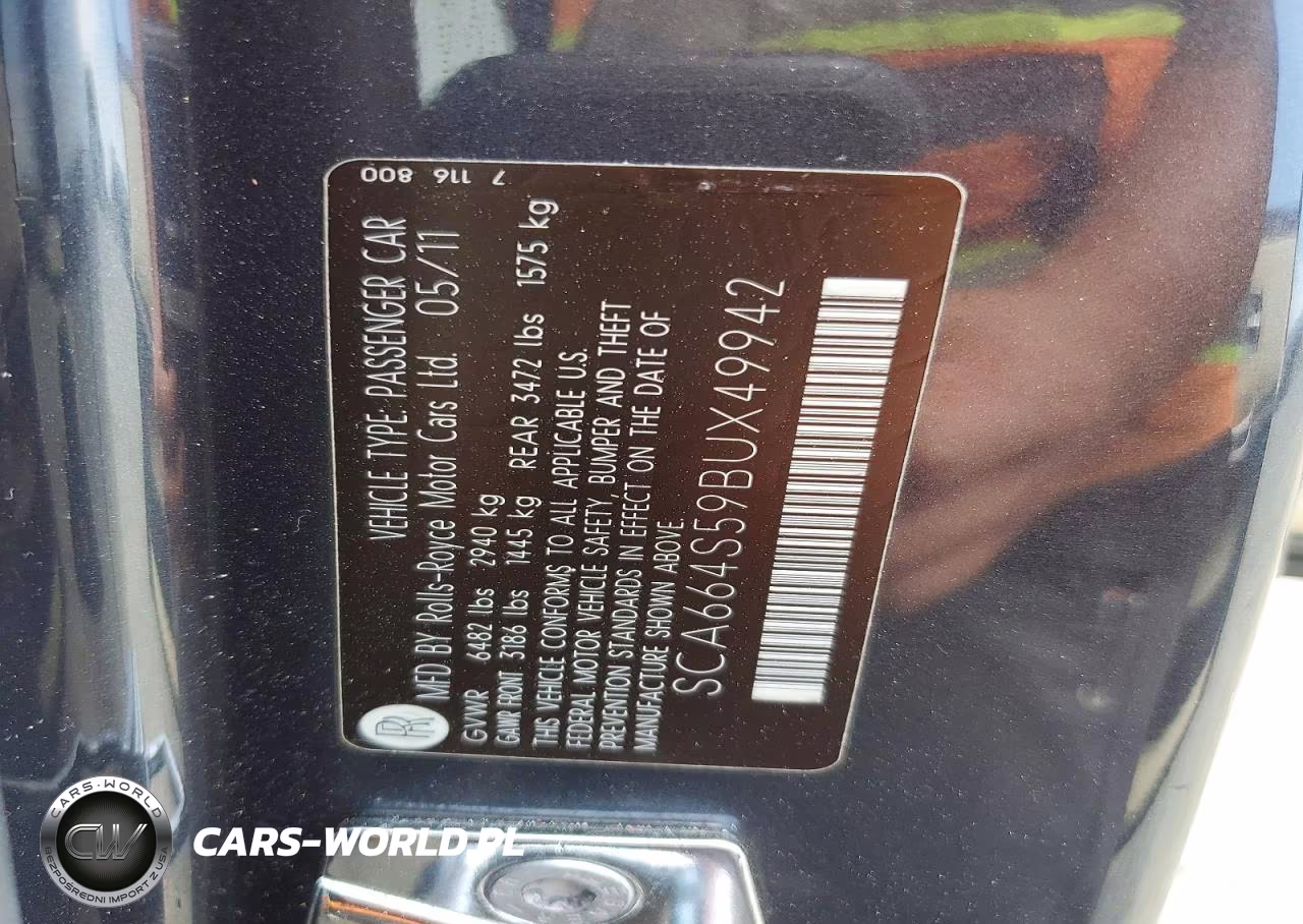 2011 Rolls-Royce Ghost VIN:SCA664S59BUX49942 - 13
