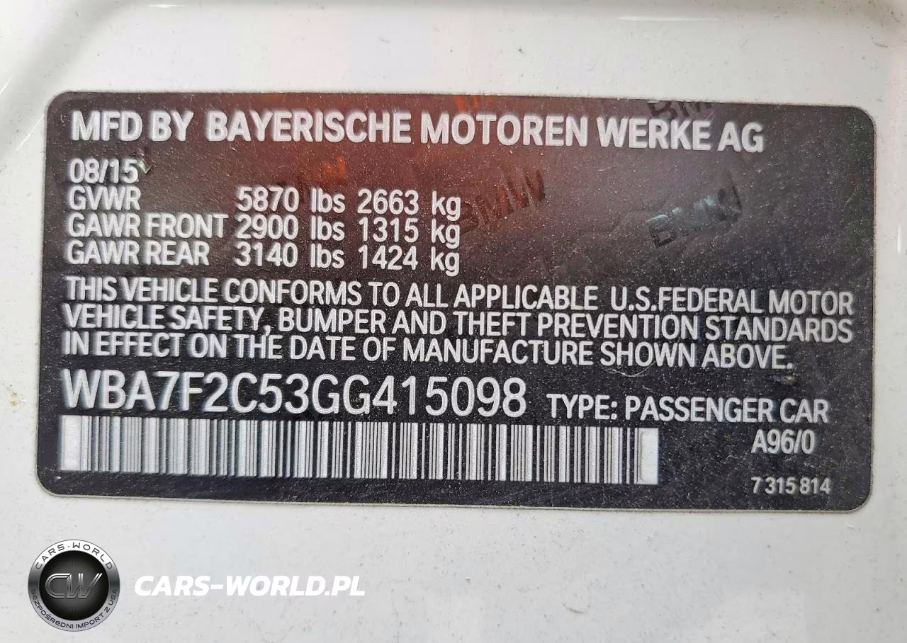 2016 BMW 750 Xi VIN:WBA7F2C53GG415098 - 12