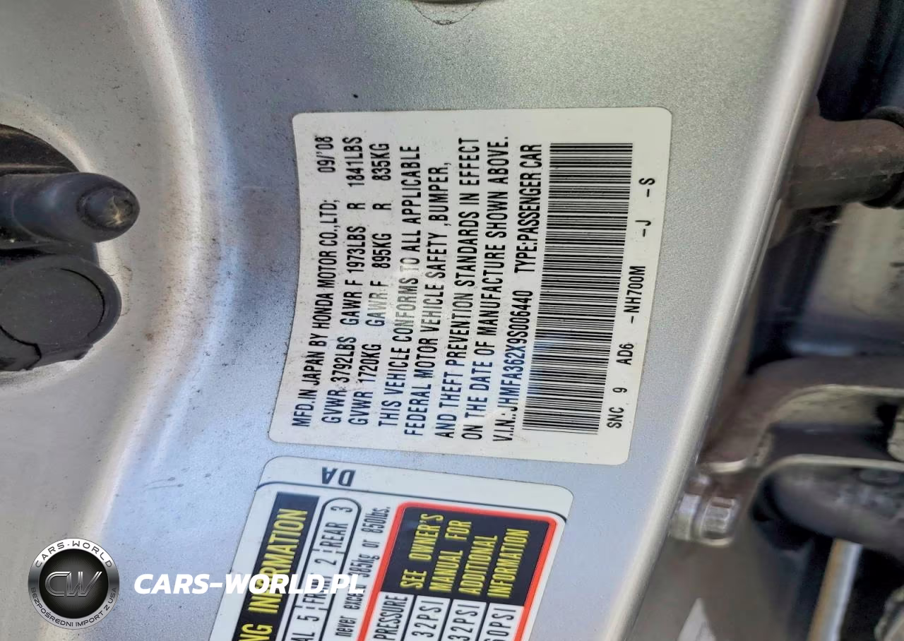 2009 Honda Civic Hybrid VIN:JHMFA362X9S006440 - 12