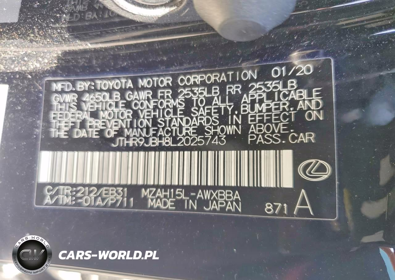 2020 Lexus Ux 250H VIN:JTHR9JBH8L2025743 - 12
