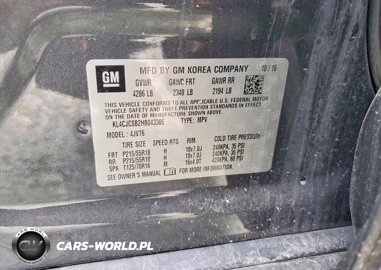 2017 BUICK ENCORE ESSENCE VIN:KL4CJCSB2HB043386 - 13