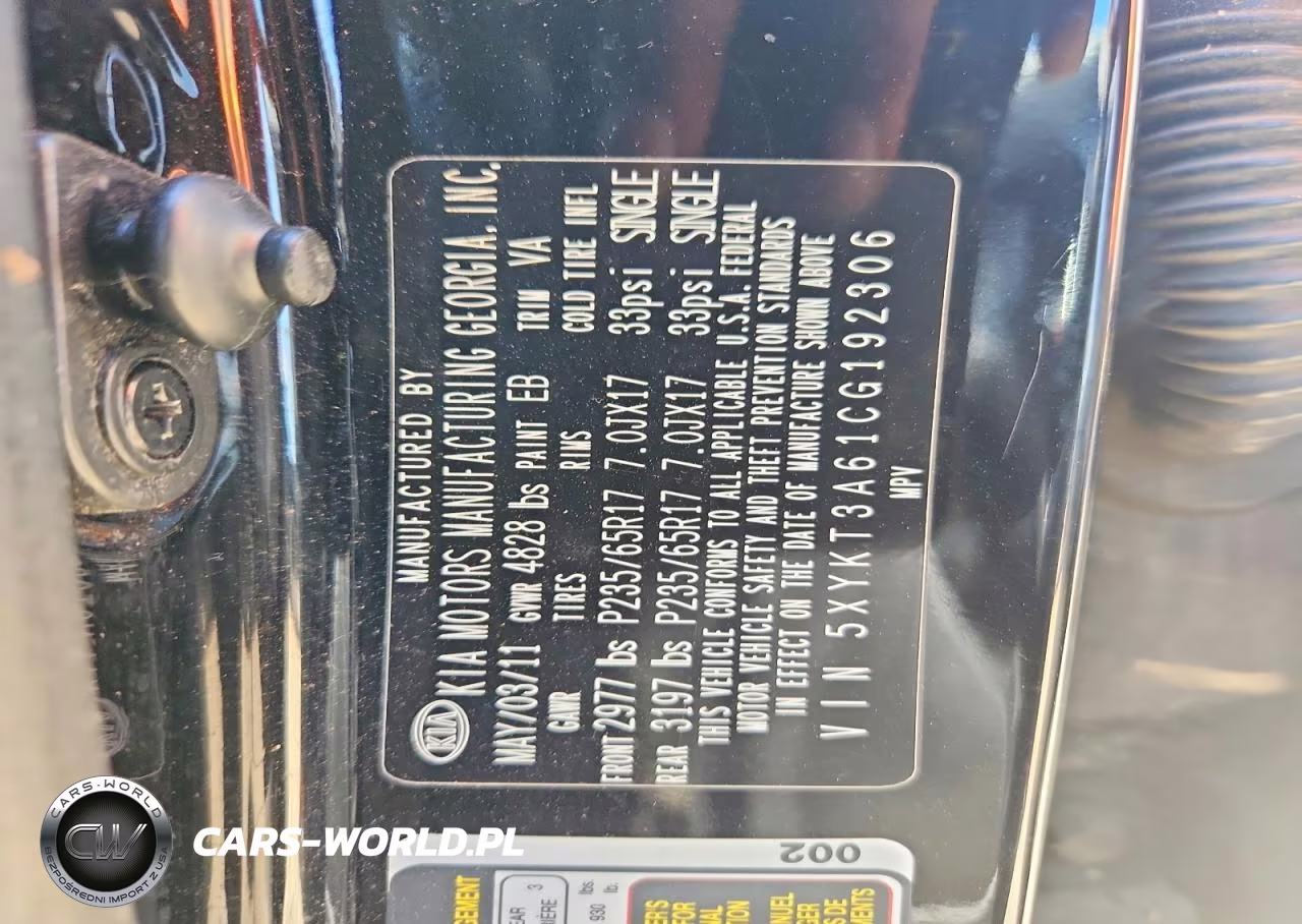 2012 Kia Sorento Lx VIN:5XYKT3A61CG192306 - 13
