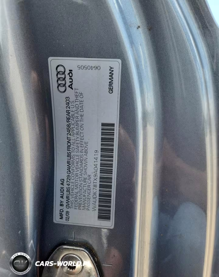 2009 Audi A5 Quattro VIN:WAUDK78TX9A041419 - 12