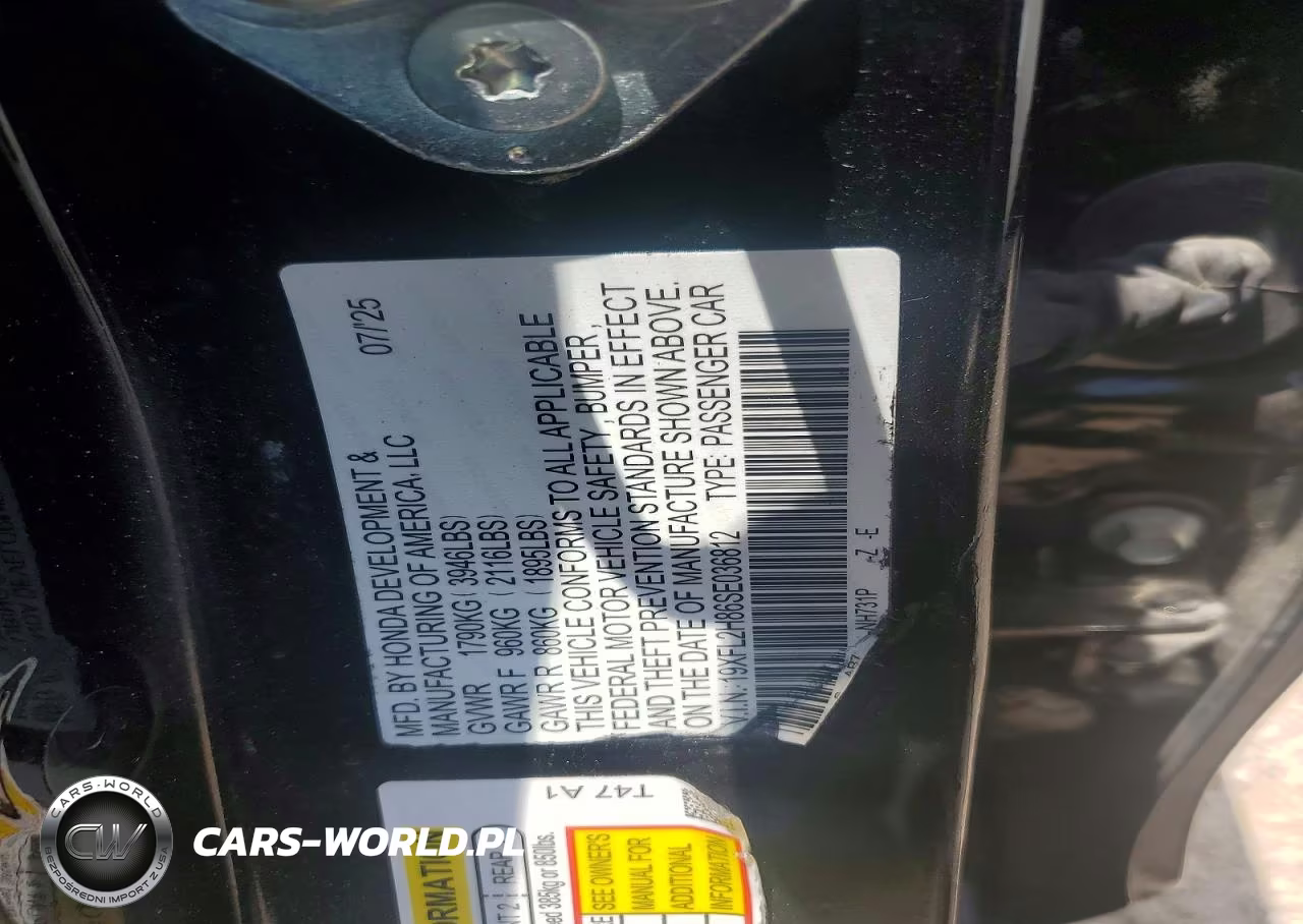2025 Honda Civic Sport VIN:19XFL2H86SE036812 - 12