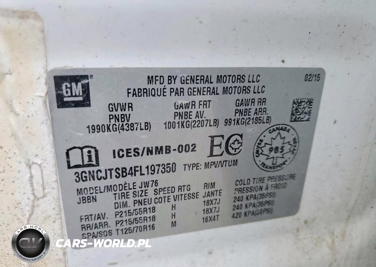 2015 Chevrolet Trax Ltz VIN:3GNCJTSB4FL197350 - 13