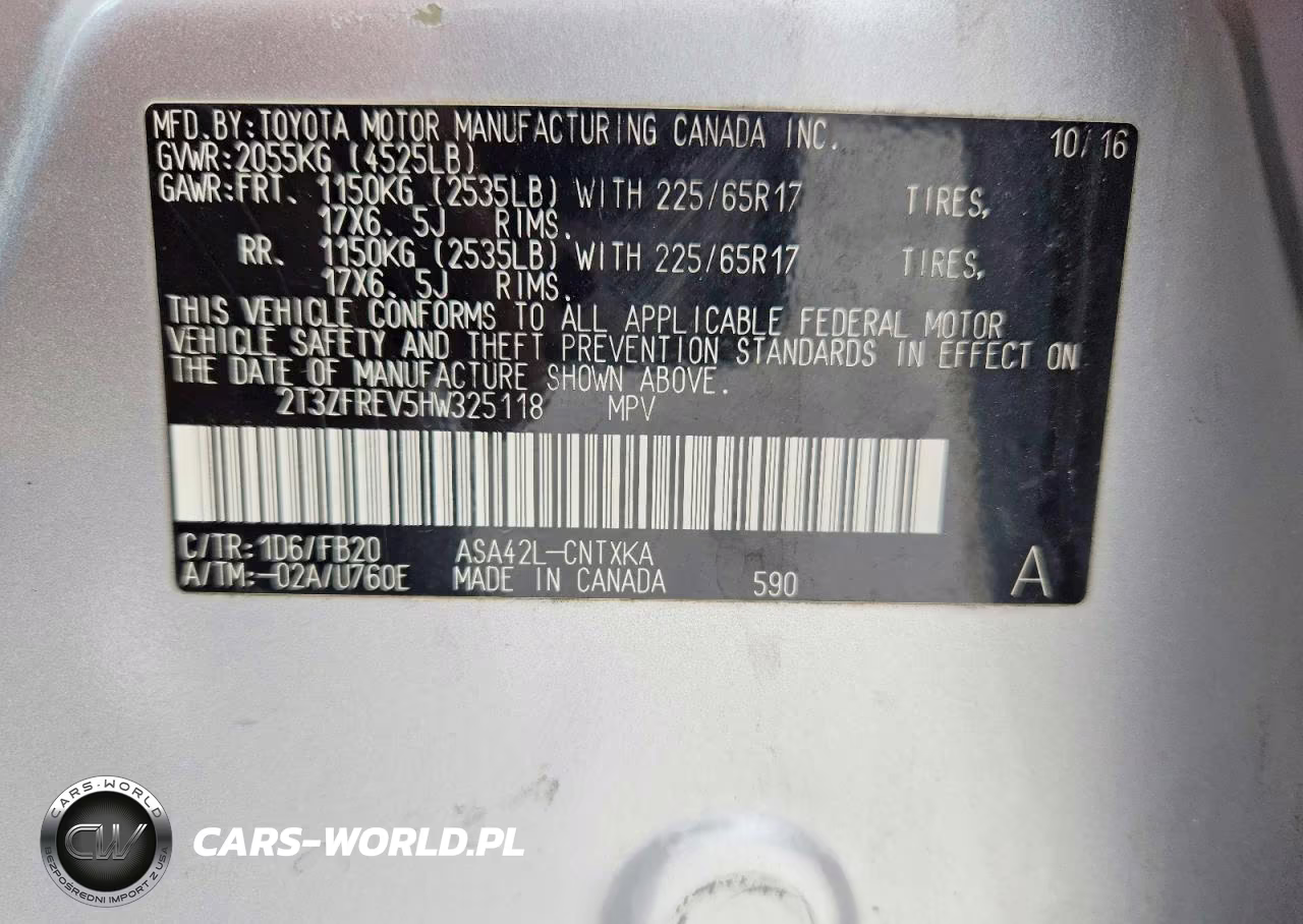 2017 Toyota Rav4 Le VIN:2T3ZFREV5HW325118 - 14